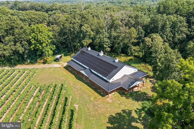 bird's eye view featuring a rural view