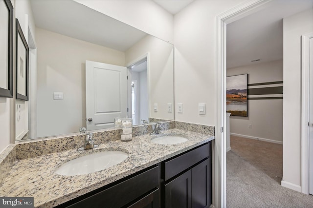 bathroom with vanity