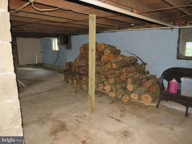 view of basement