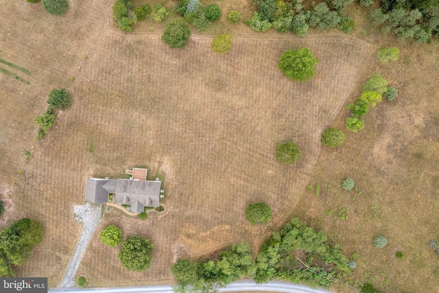 aerial view with a rural view