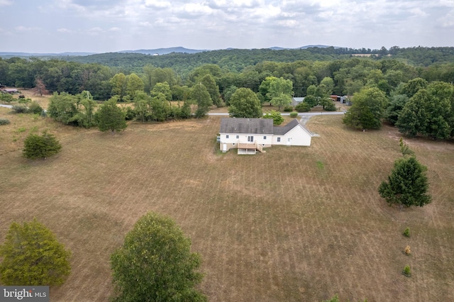 aerial view featuring a rural view