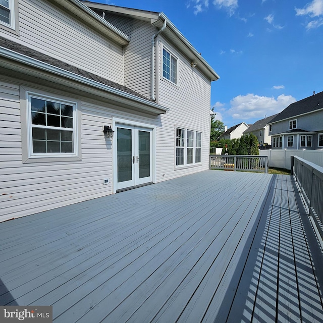 deck with french doors