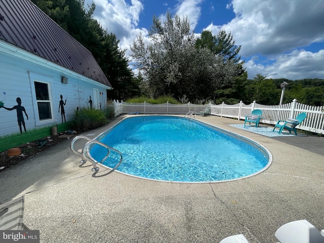 view of pool featuring a patio