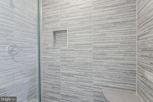 details with tiled shower