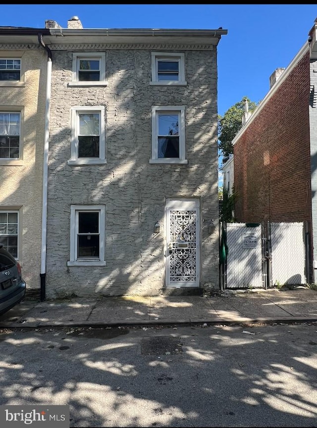 view of home's exterior with stucco siding