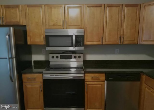 kitchen with appliances with stainless steel finishes