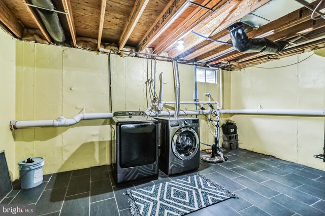 laundry room featuring washing machine and clothes dryer