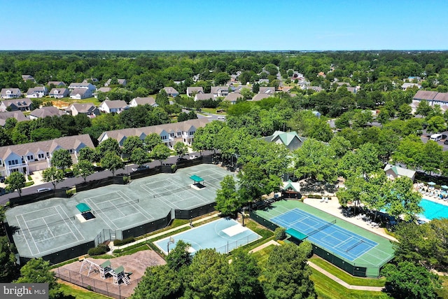 drone / aerial view featuring a residential view