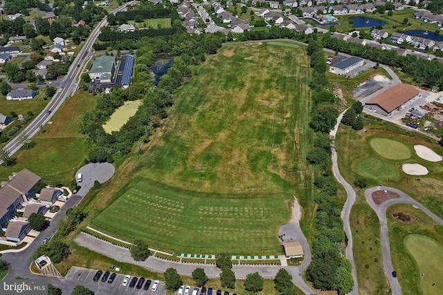 drone / aerial view with a residential view