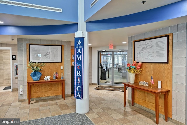 reception area with visible vents