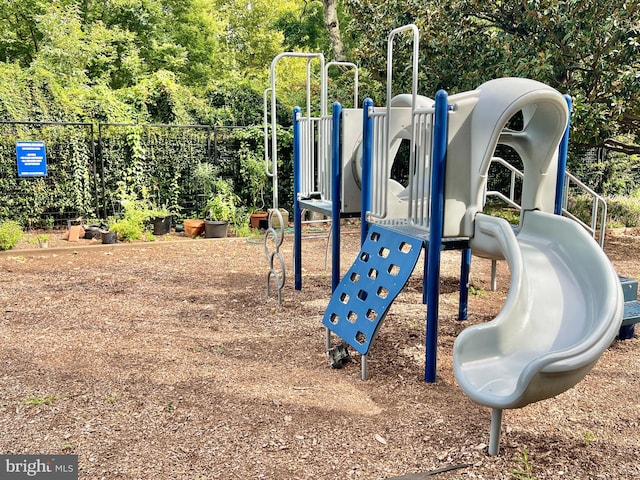 community playground with fence