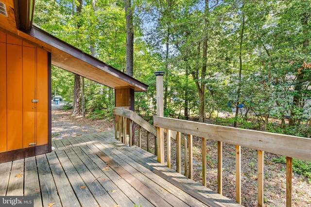 view of wooden deck