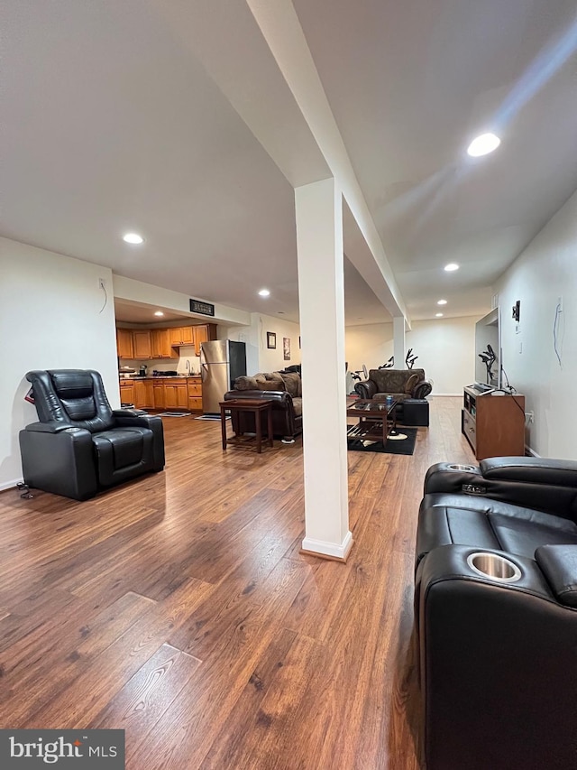 interior space with wood-type flooring