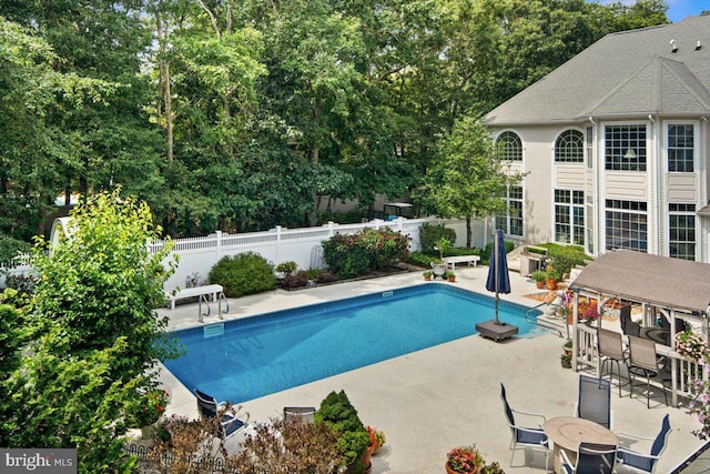 view of pool with a patio area