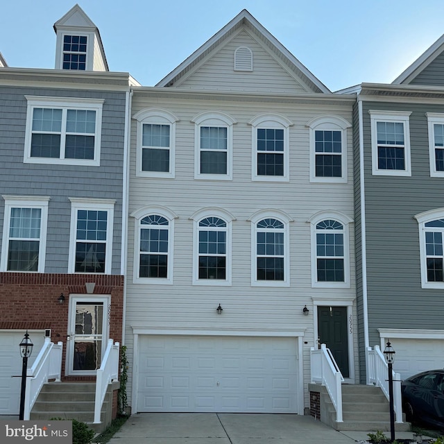 view of property with a garage