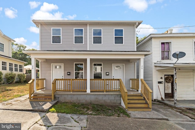 view of front of house featuring covered porch