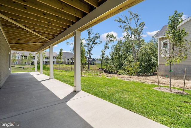 view of patio featuring a residential view