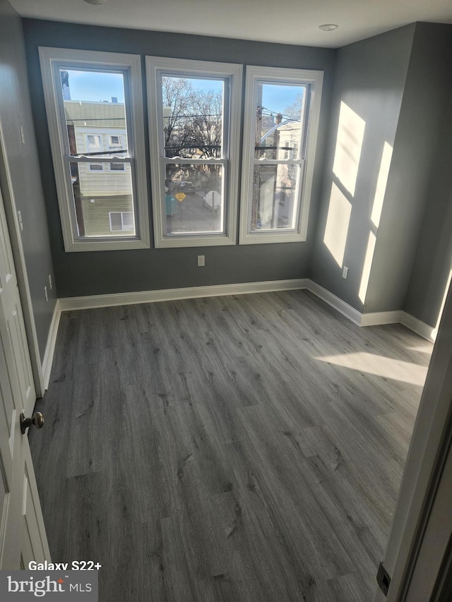 unfurnished room featuring wood-type flooring