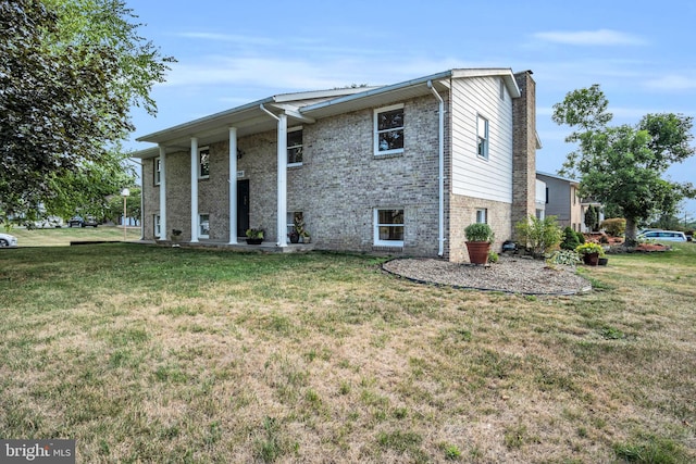 exterior space with a lawn