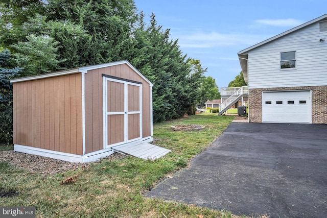 view of outbuilding with cooling unit