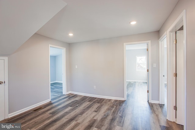 interior space with hardwood / wood-style flooring