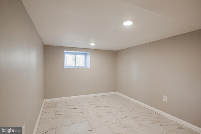 view of tiled spare room