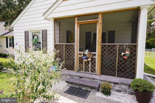 view of doorway to property