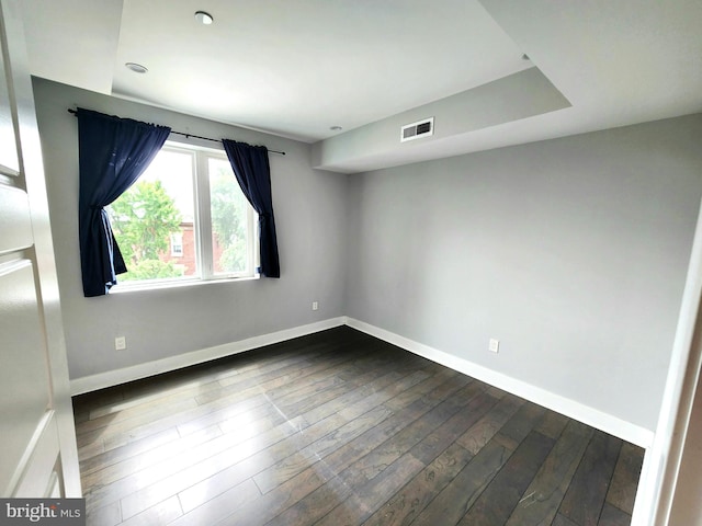 empty room featuring wood-type flooring