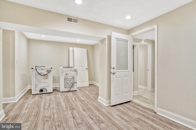 interior space featuring light hardwood / wood-style floors