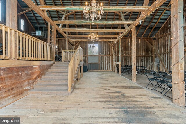 interior space with an inviting chandelier