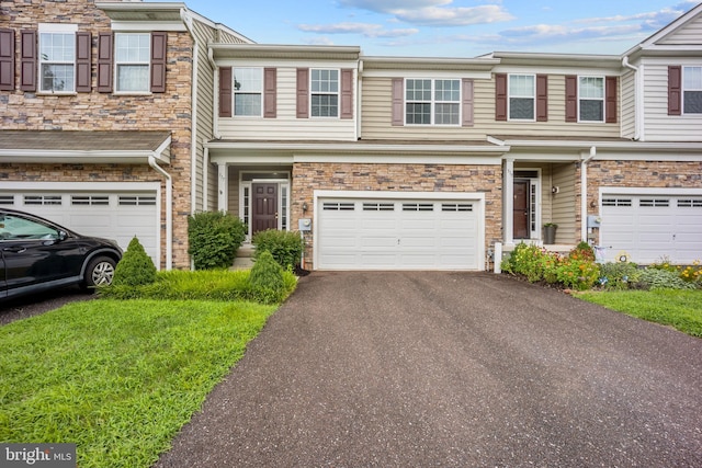 view of property with a garage