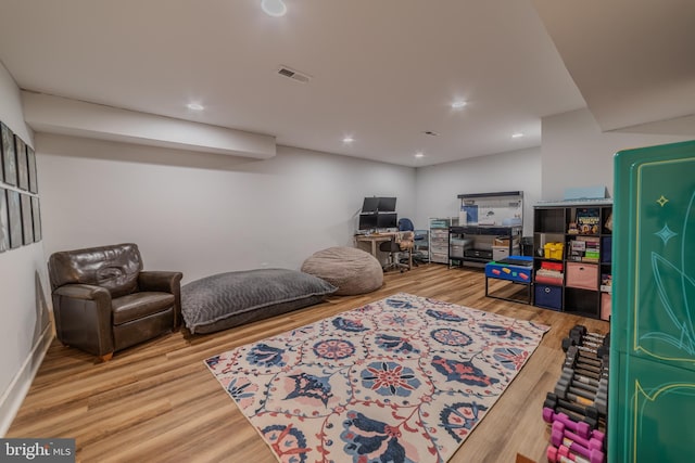 interior space featuring hardwood / wood-style flooring