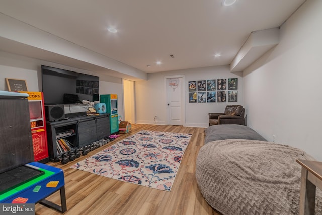 interior space featuring hardwood / wood-style flooring