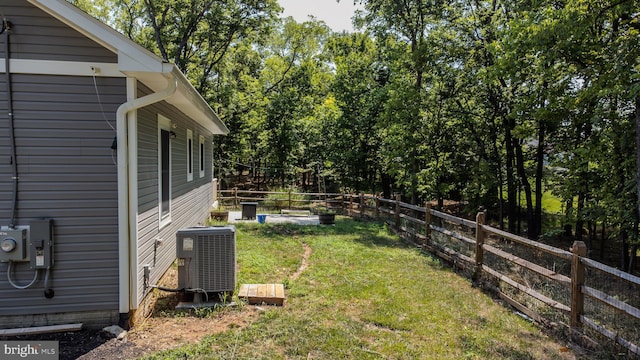 view of yard with cooling unit