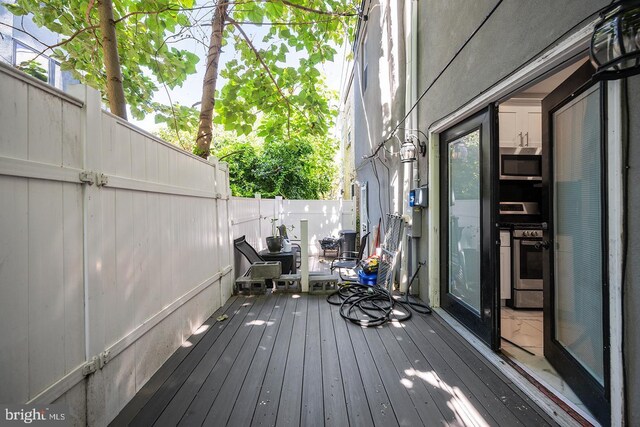 view of wooden deck