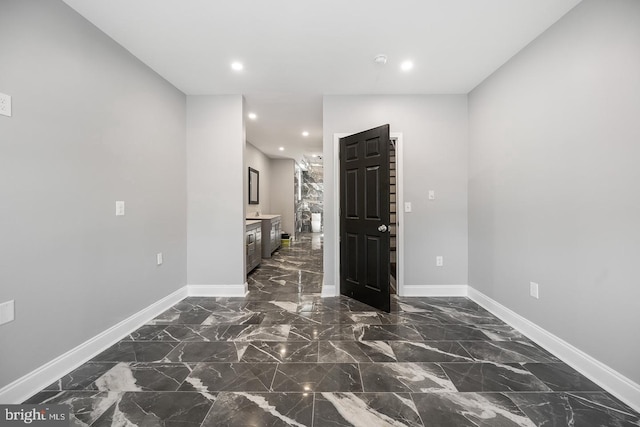 view of tiled entrance foyer