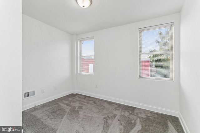 view of carpeted spare room