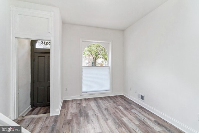 interior space featuring light hardwood / wood-style floors