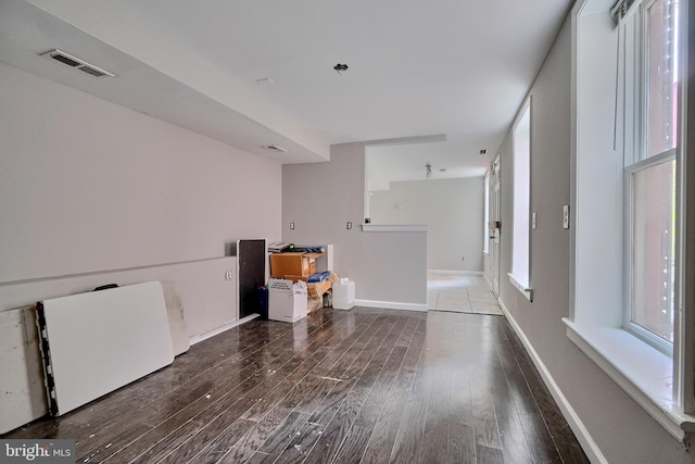 interior space featuring wood-type flooring