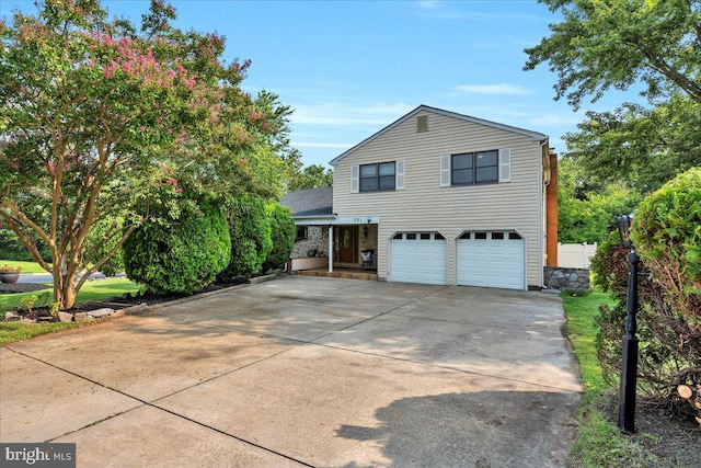 view of front of house featuring a garage