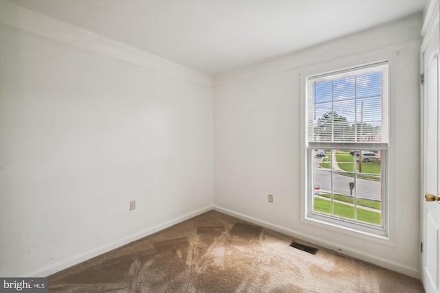 view of carpeted spare room