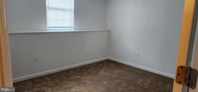 unfurnished room featuring carpet