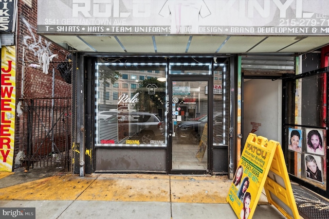 view of doorway to property