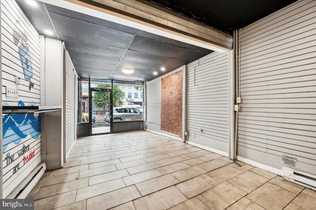 interior space featuring a baseboard radiator