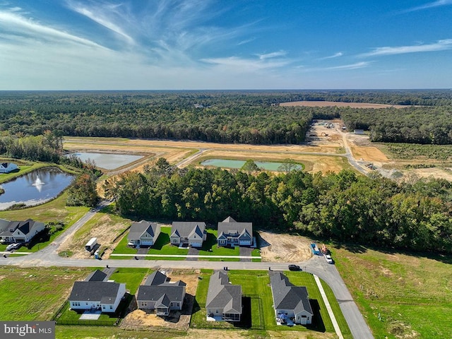 14274 Schooner Run Unit 83, Ellendale, DE 19941 - aerial overview of property's location with a nearby body of water, a heavily wooded area, and nearby suburban area