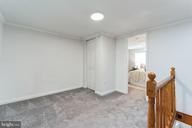 interior space with ornamental molding