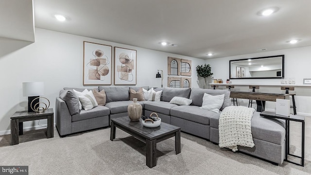 view of carpeted living room