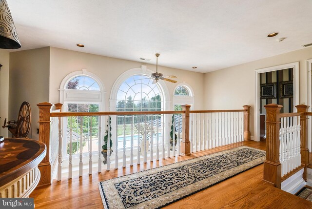 interior space with light hardwood / wood-style flooring