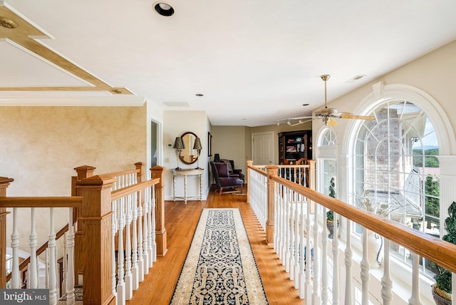 hallway featuring light hardwood / wood-style floors