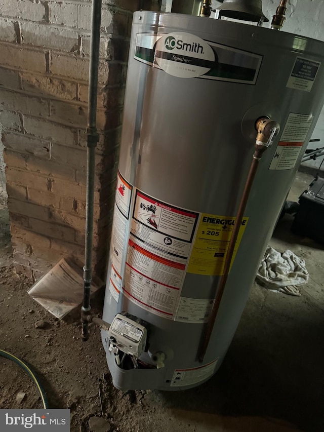 utilities featuring gas water heater